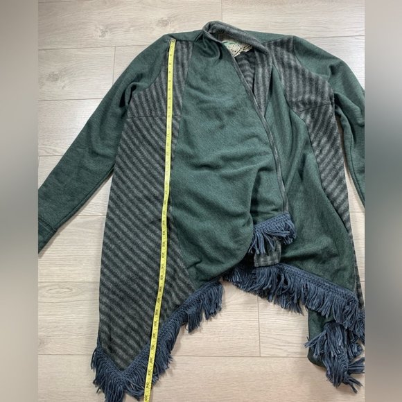 Anthropologie SATURDAY SUNDAY Elise Blanket Open Striped Cardigan Sweater - Picture 7 of 9